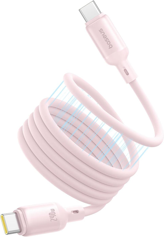 Kabel pro data a nabíjení USB-C - USB-C Baseus PicoGo, 240W, 1m, Růžový P10376800411-00