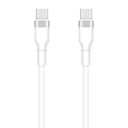 Datový a nabíjecí kabel USB-C - USB-C Setty, 60W, 1m, Bílý