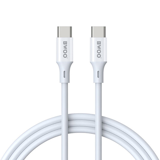Datový a nabíjecí kabel USB-C - USB-C BWOO X282, 60W, 1m, Bílý