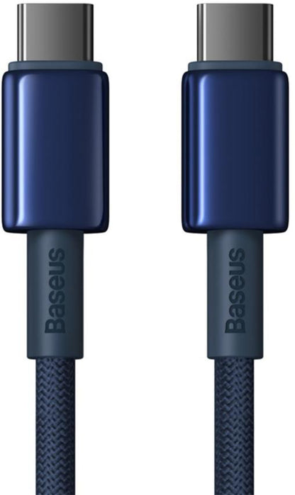 Kabel pro data a nabíjení USB-C - USB-C Baseus Tungsten Gold, 100W, 2m, Námořnická modř P10319800321-04
