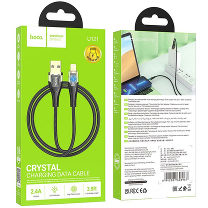 Datový a nabíjecí kabel USB-A - Lightning HOCO U121, 18W, 1.2m, Černý