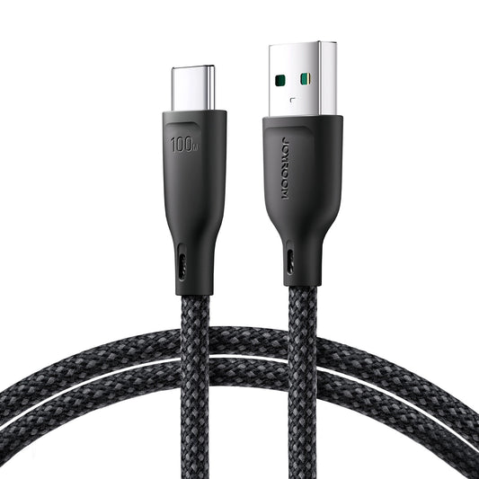 Datový a nabíjecí kabel USB-A - USB-C Joyroom Multi-Color S-A34, 100W, 1m, černý
