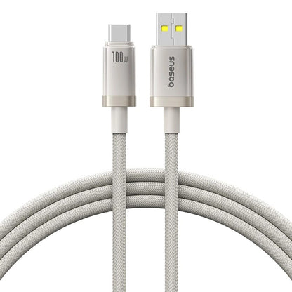 Kabel pro data a nabíjení USB-A - USB-C Baseus Titanium, 100W, 1m, Stříbrný P10378102G21-00