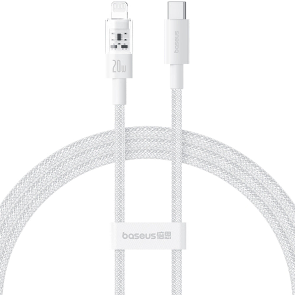 Datový a nabíjecí kabel USB-C - Lightning Baseus Gem, 20W, 1m, Bílý P10373001211-00