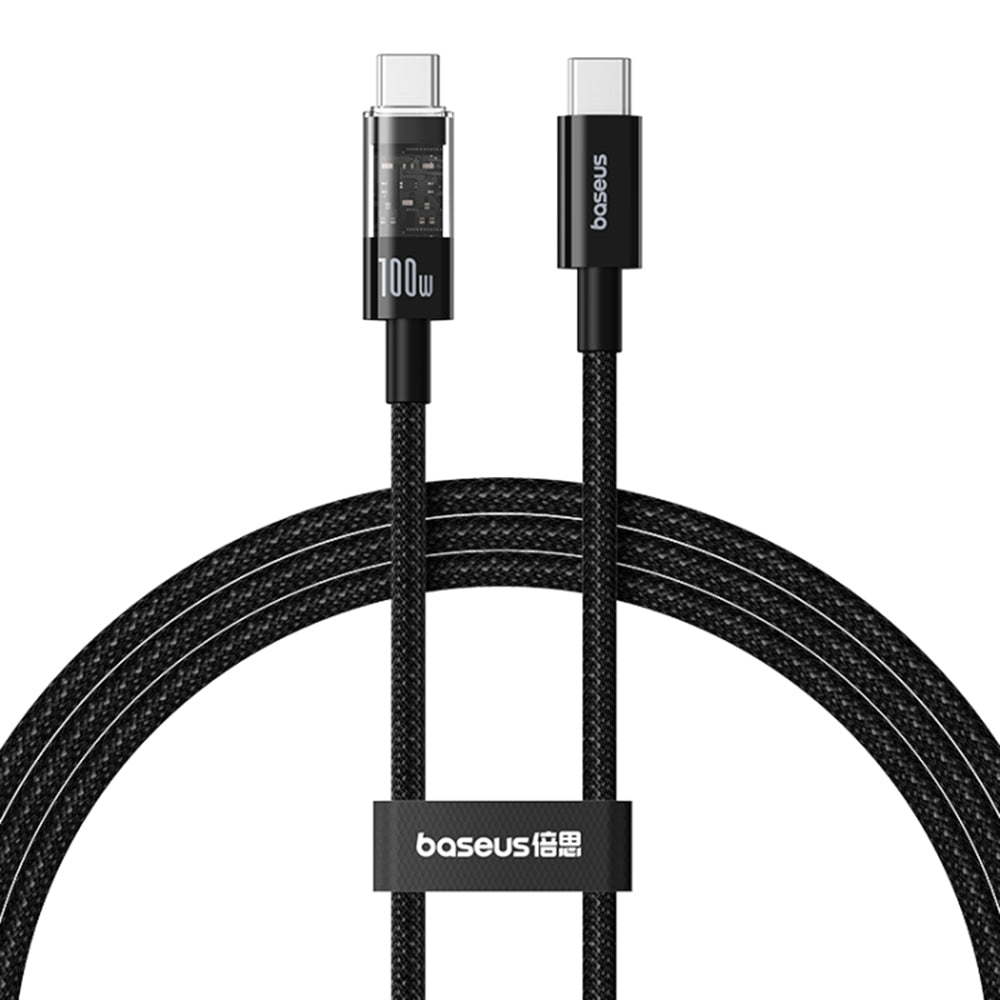 Datový a nabíjecí kabel USB-C - USB-C Baseus Gem, 100W, 1m, Černý P10373000111-00