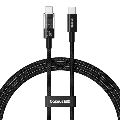 Datový a nabíjecí kabel USB-C - USB-C Baseus Gem, 100W, 1m, Černý P10373000111-00