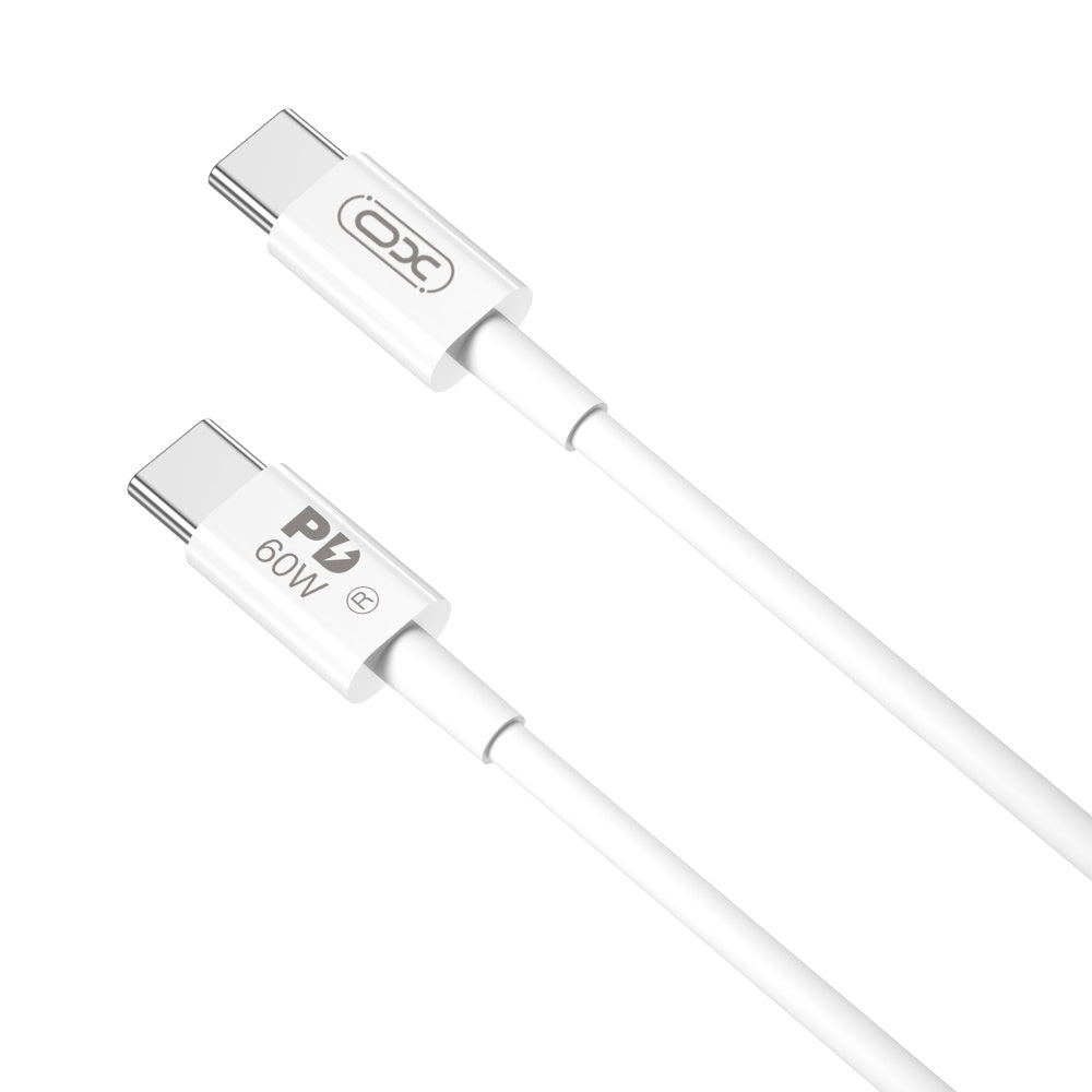Kabel pro data a nabíjení USB-C - USB-C XO Design NB-Q190A, 60W, 1m, bílý