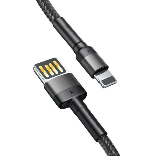 Datový a nabíjecí kabel USB-A - Lightning Baseus Cafule Special Edition, 18W, 1m, šedý CALKLF-GG1