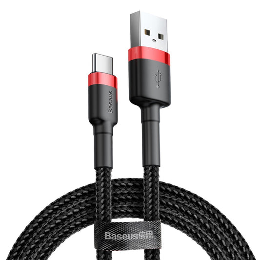 Datový a nabíjecí kabel USB-A - USB-C Baseus Cafule, 18W, 3m, Červený CATKLF-U91