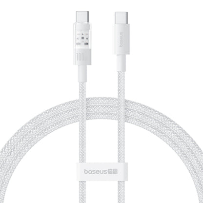 Datový a nabíjecí kabel USB-C - USB-C Baseus Gem, 100W, 2m, Bílý P10373000211-01