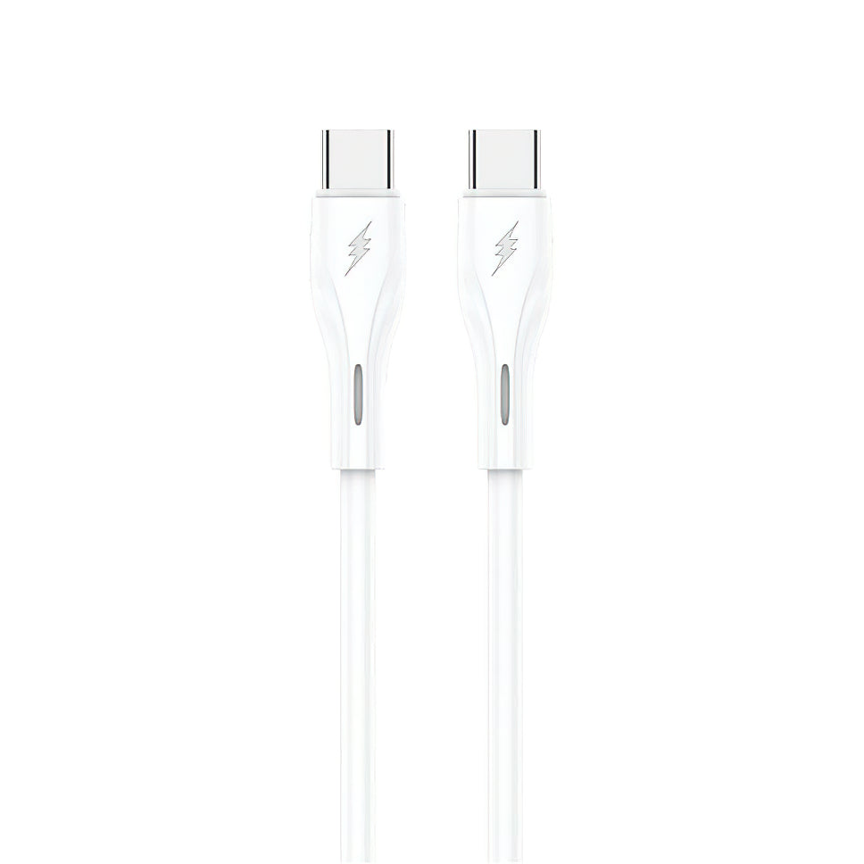 Datový a nabíjecí kabel USB-C - USB-C Sendem M36C, 66W, 1m, bílý