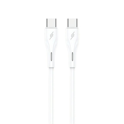 Datový a nabíjecí kabel USB-C - USB-C Sendem M36C, 66W, 1m, bílý