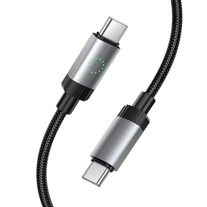 Datový a nabíjecí kabel USB-C - USB-C HOCO X117, 60W, 1m, černý