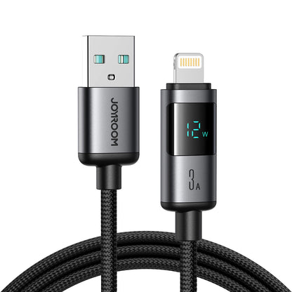 Datový a nabíjecí kabel USB-A - Lightning Joyroom S-A16 Pro Prism Display, 12W, 1.2m, černý