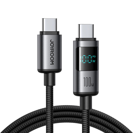 Kabel pro data a nabíjení USB-C - USB-C Joyroom S-A16 Pro Prism Display, 100W, 1.2m, černý