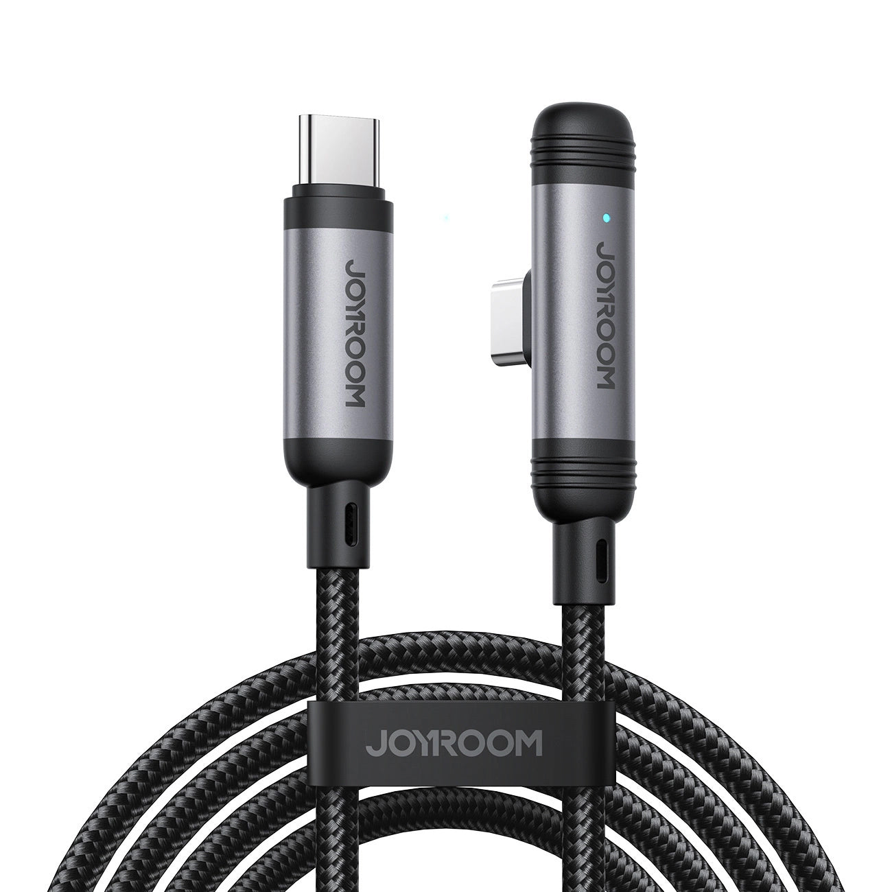 Datový a nabíjecí kabel USB-C - USB-C Joyroom S-A56 EnjoyX Angled, 60W, 1.2m, černý