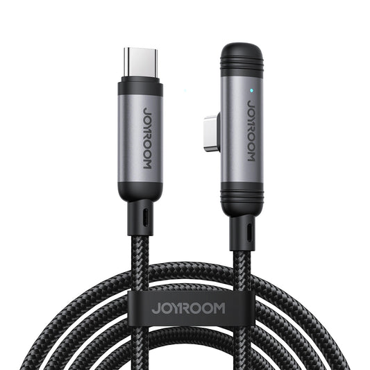 Datový a nabíjecí kabel USB-C - USB-C Joyroom S-A56 EnjoyX Angled, 60W, 1.2m, černý