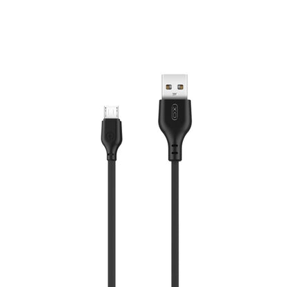 Datový a nabíjecí kabel USB-A - microUSB XO Design NB103, 18W, 1m, černý