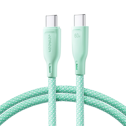 Kabel pro data a nabíjení USB-C - USB-C Joyroom S-A34, 60W, 1m, zelený