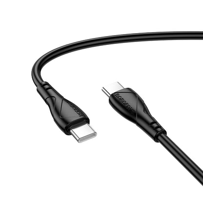 Datový a nabíjecí kabel USB-C - USB-C Borofone BX121 Energy, 60W, 1m, černý