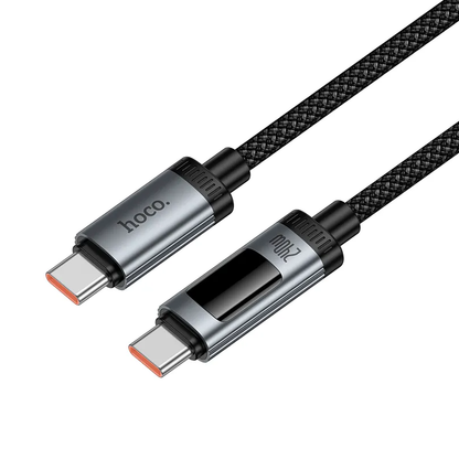 USB-C Data and Charging Cable - USB-C HOCO Display U148, 240W, 1.2m, Black