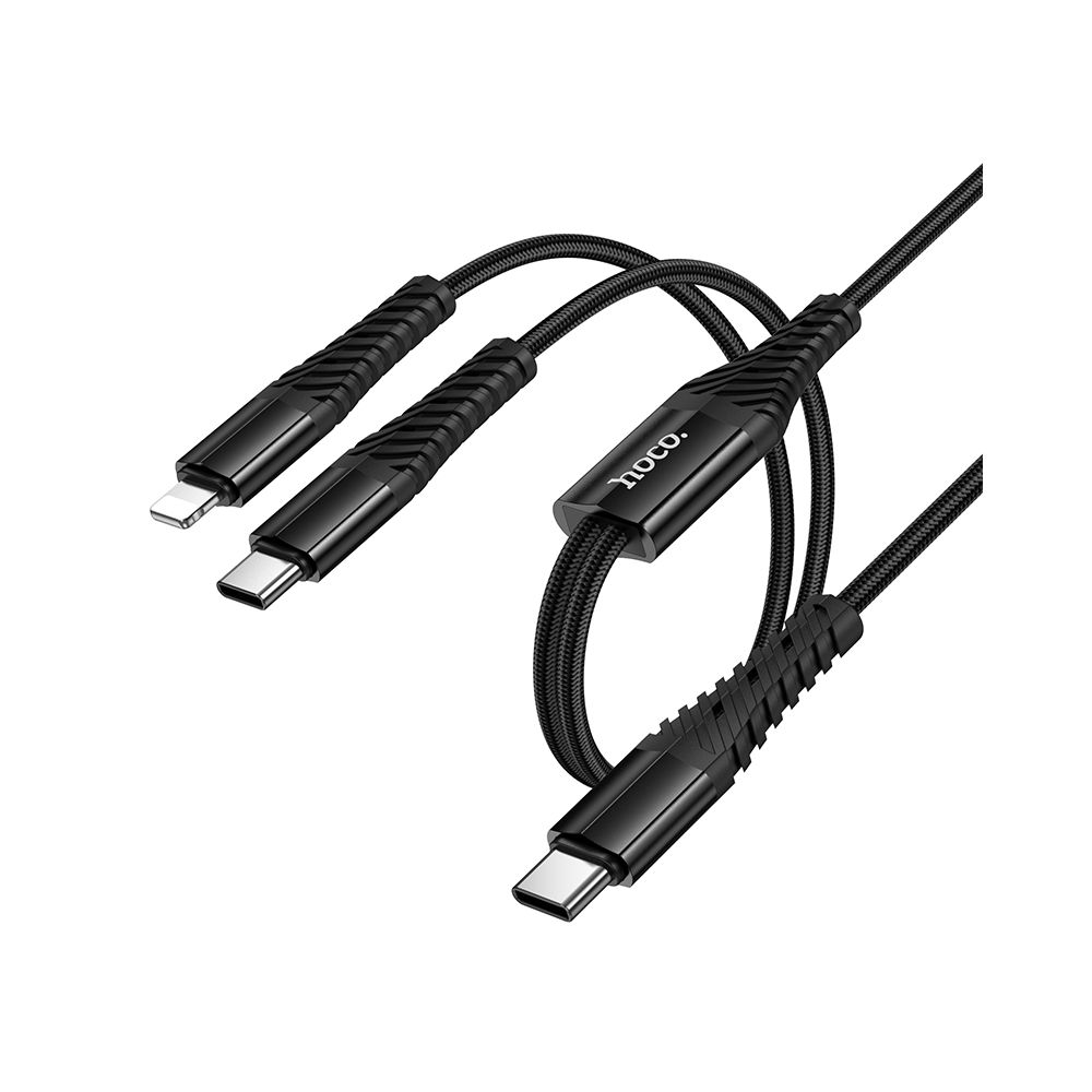 Nabíjecí kabel USB-C - Lightning / USB-C HOCO X123, 10W, 1m, černý