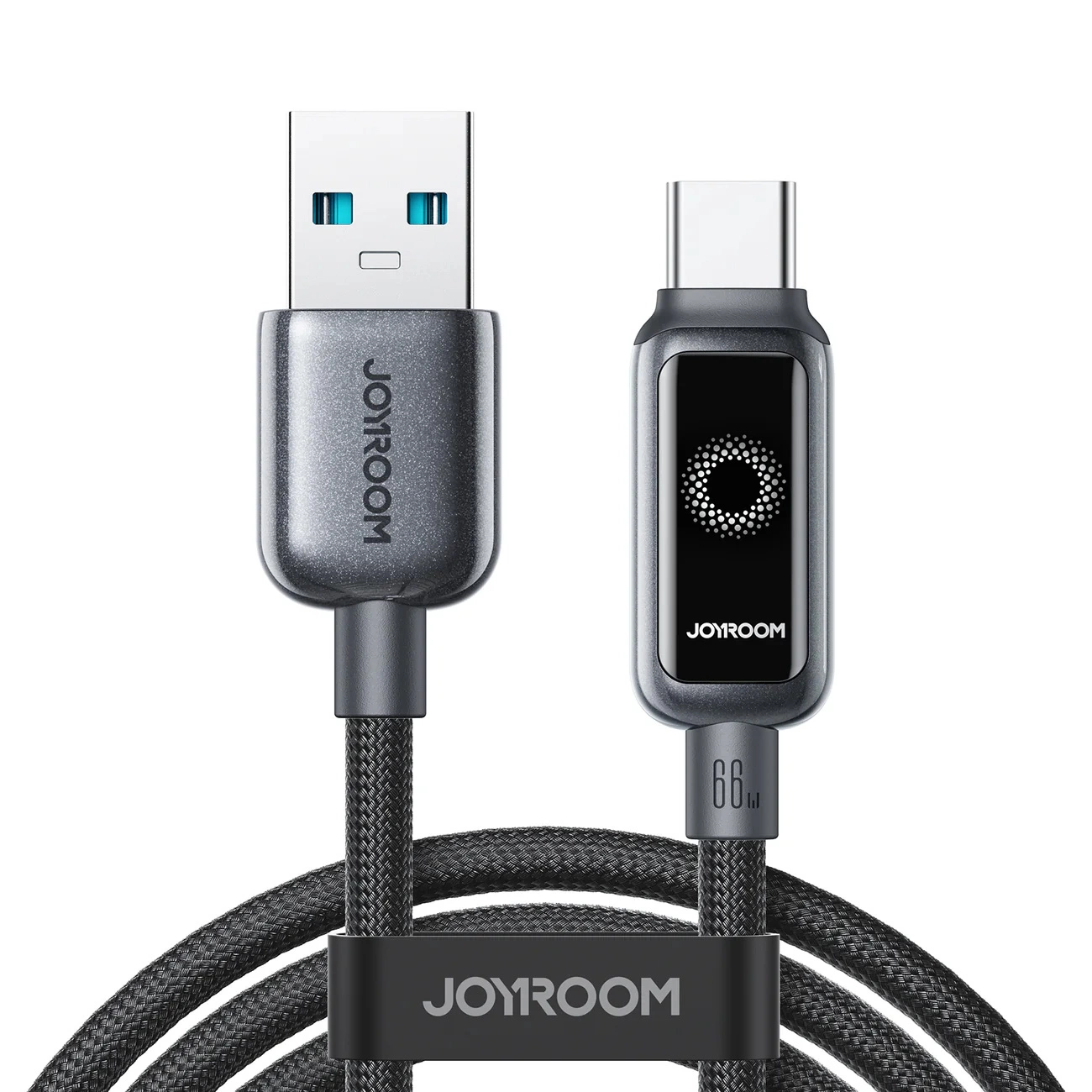 Datový a nabíjecí kabel USB-A - USB-C Joyroom S-A55 StarFlight Display, 66W, 1.2m, černý