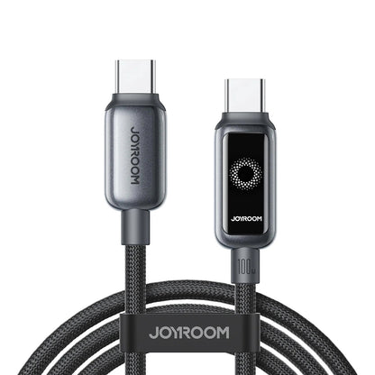 Datový a nabíjecí kabel USB-C - USB-C Joyroom S-A55 StarFlight Display, 100W, 1.2m, černý