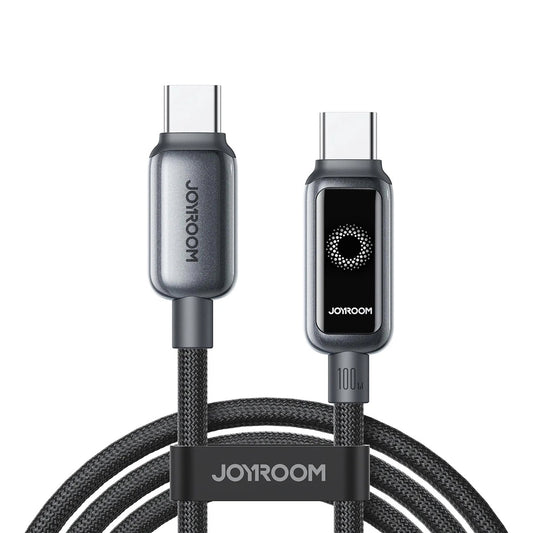 Datový a nabíjecí kabel USB-C - USB-C Joyroom S-A55 StarFlight Display, 100W, 1.2m, černý