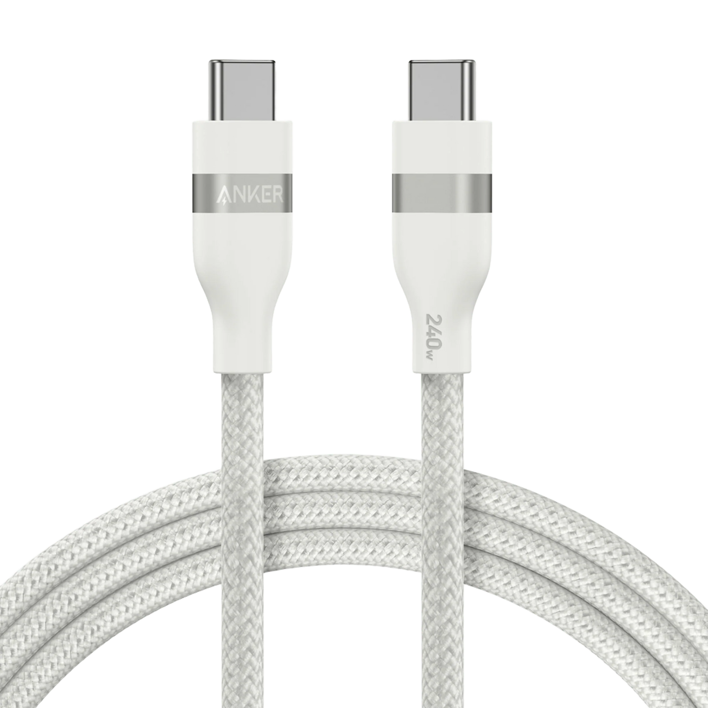 Datový a nabíjecí kabel USB-C - USB-C Anker, 240W, 1.8m, Bílý A82E2H22