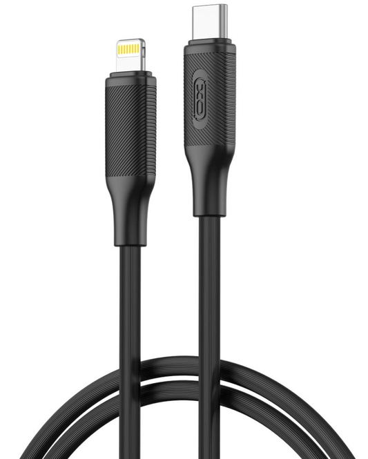 Datový a nabíjecí kabel USB-C - Lightning XO Design NB-Q265A, 27W, 1m, Černý