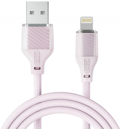 Datový a nabíjecí kabel USB-A - Lightning XO Design NB291, 18W, 1m, Růžový