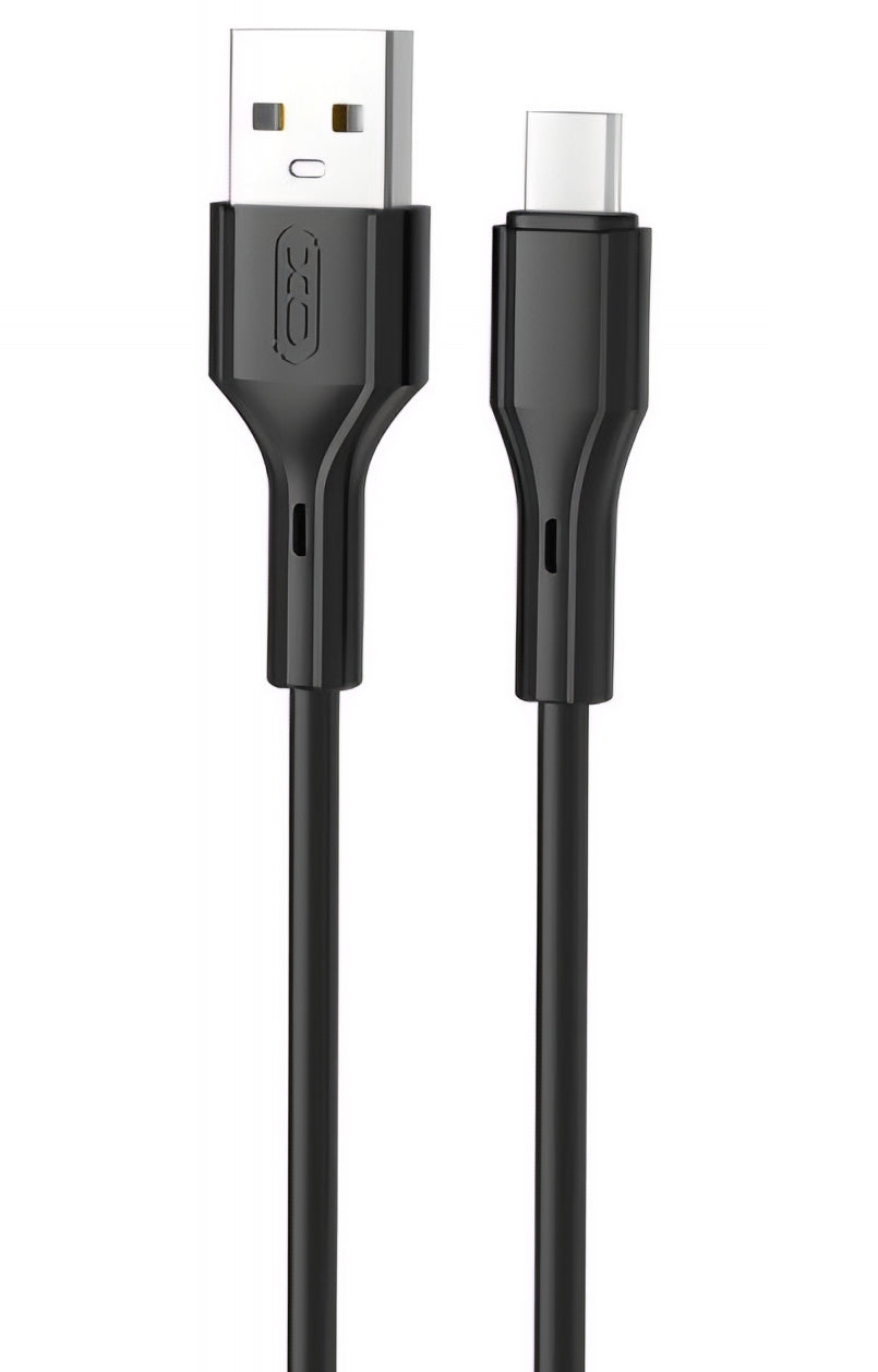 Datový a nabíjecí kabel USB-A - USB-C XO Design NB230, 18W, 1m, Černý