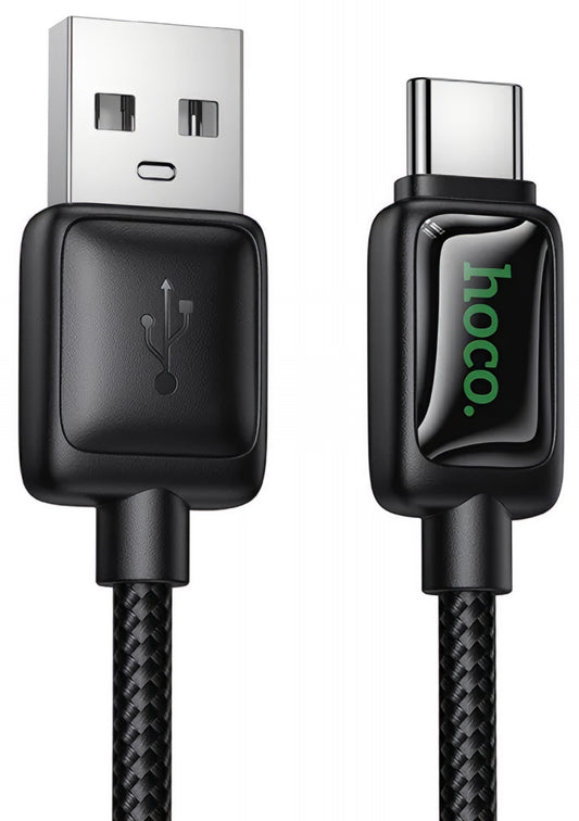 Datový a nabíjecí kabel USB-A - USB-C HOCO U146, 36W, 1.2m, černý