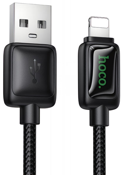 Datový a nabíjecí kabel USB-A - Lightning HOCO U146, 12W, 1.2m, černý