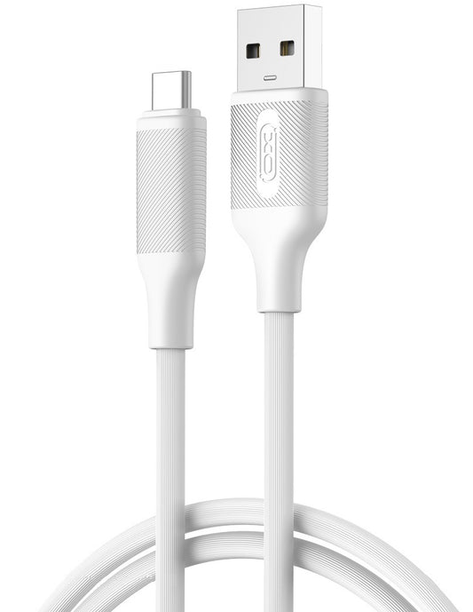 Kabel pro data a nabíjení USB-A - USB-C XO Design NB265, 18W, 1m, bílý