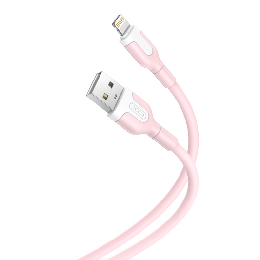 Datový a nabíjecí kabel USB-A - Lightning XO Design NB212, 18W, 1m, Růžový