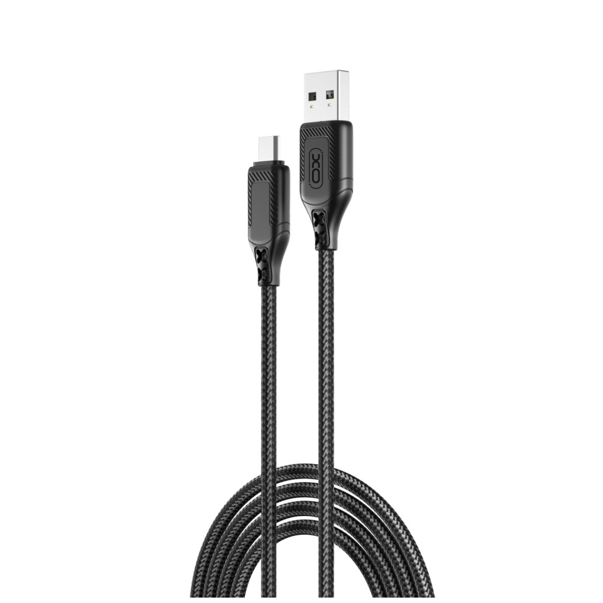Datový a nabíjecí kabel USB-A - microUSB XO Design NB235, 18W, 1m, Černý