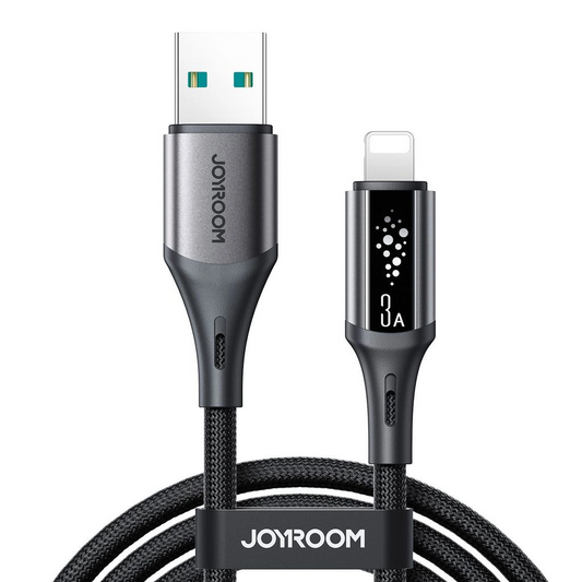 Datový a nabíjecí kabel USB-A - Lightning Joyroom S-A60 StarTalk, 18W, 1.2m, černý