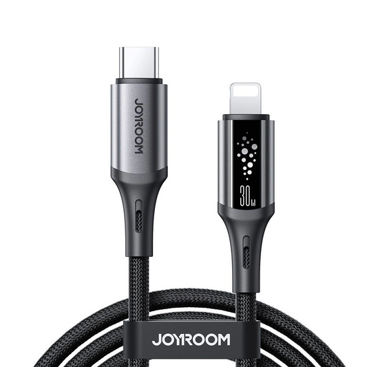 Datový a nabíjecí kabel USB-C - Lightning Joyroom S-A60 StarTalk, 30W, 1.2m, černý