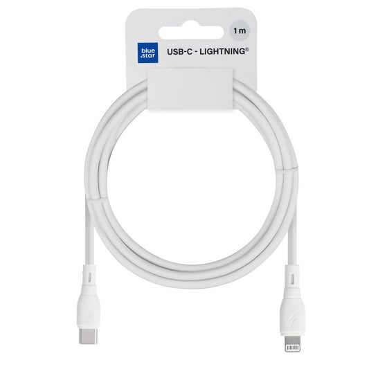 Datový a nabíjecí kabel USB-C - Lightning Blue Star Eco, 27W, 1m, Bílý