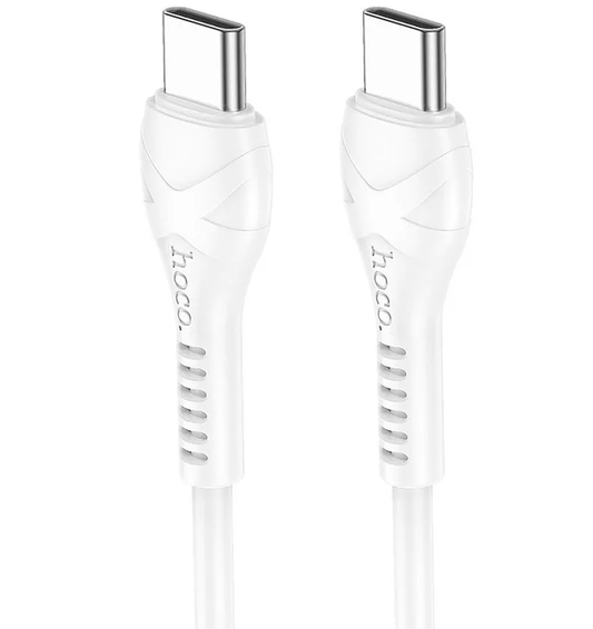 Datový a nabíjecí kabel USB-C - USB-C HOCO X37, 60W, 1m, Bílý