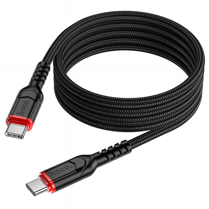 Datový a nabíjecí kabel USB-C - USB-C HOCO X59 Victory, 60W, 1m, černý