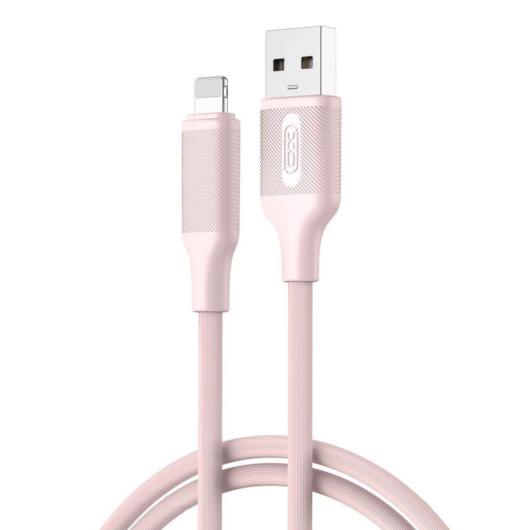 Datový a nabíjecí kabel USB-A - Lightning XO Design NB265, 12W, 1m, Růžový