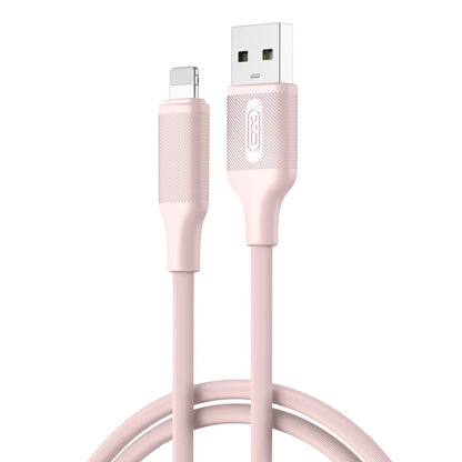 USB-A to Lightning Data and Charging Cable XO Design NB265, 12W, 1m, Pink