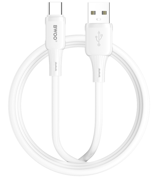 Datový a nabíjecí kabel USB-A - USB-C BWOO X329C, 18W, 1m, bílý