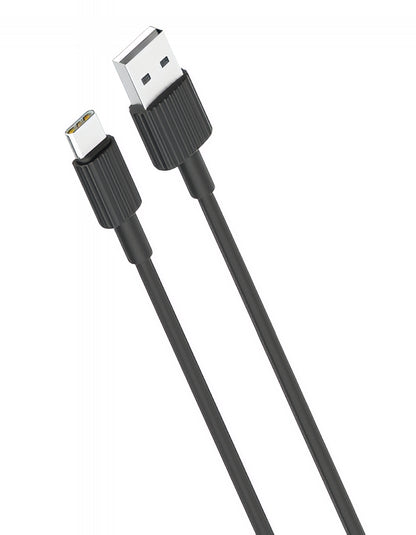 Datový a nabíjecí kabel USB-A - USB-C XO Design NB156, 18W, 1m, Černý