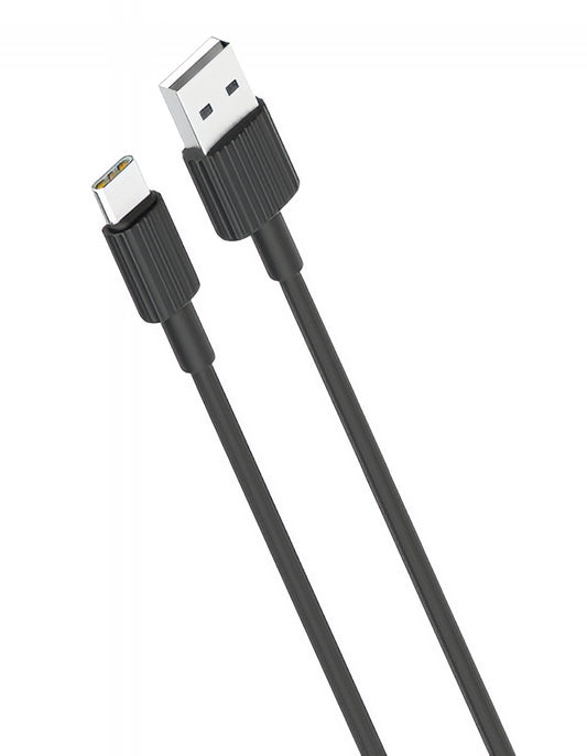 Datový a nabíjecí kabel USB-A - USB-C XO Design NB156, 18W, 1m, Černý