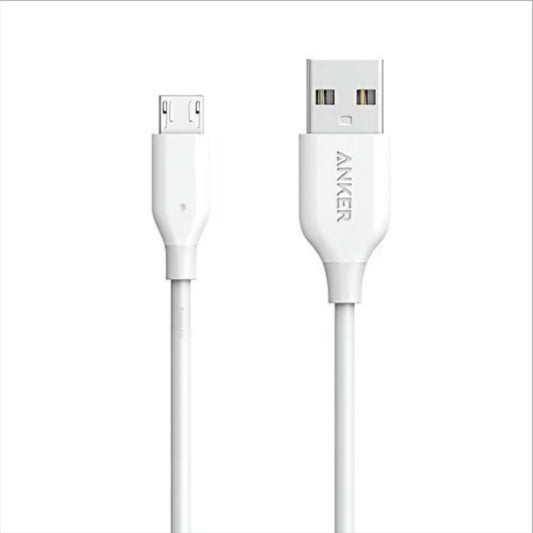 Datový a nabíjecí kabel USB-A - microUSB Anker PowerLine, 18W, 1m, bílý A8132H21