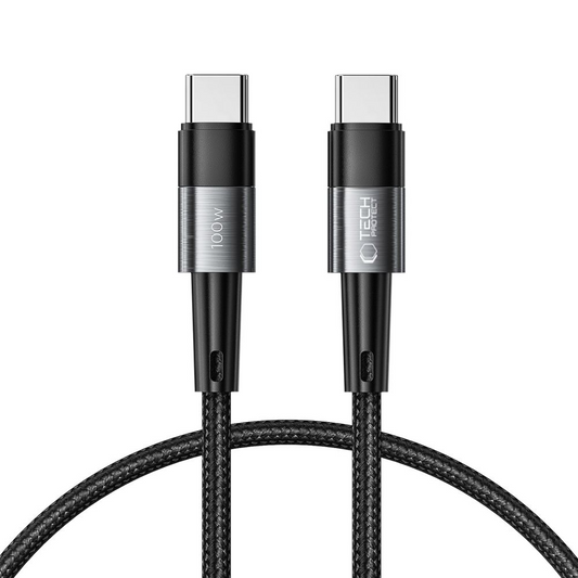 Datový a nabíjecí kabel USB-C - USB-C Tech-Protect Ultraboost, 100W, 0,25 m, šedý